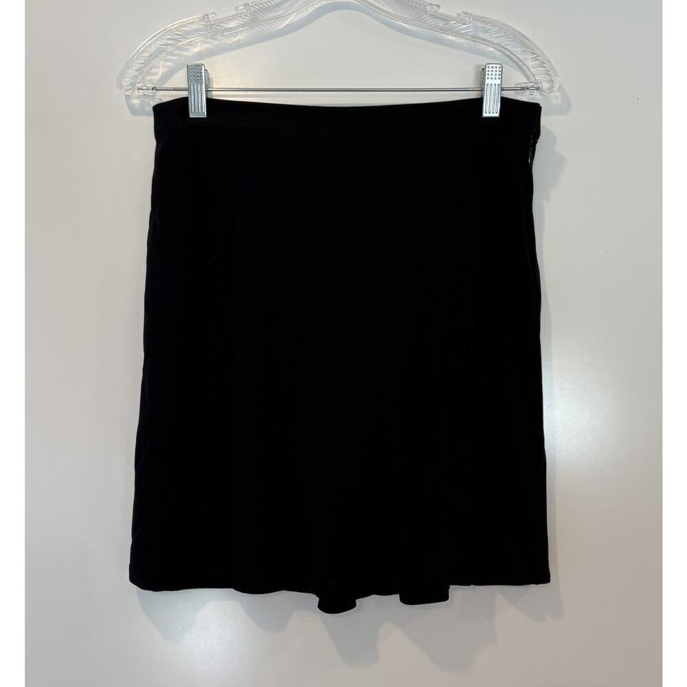 J. Jill Black Faux Wrap Skirt‎ Womens Size 10 (1907)